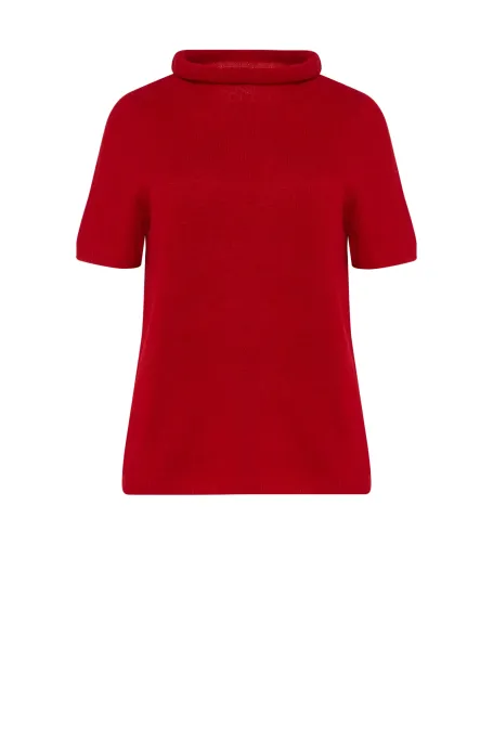 Pulover cu guler înalt din lână de baby alpaca