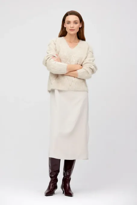 Pulover din lână de alpaca