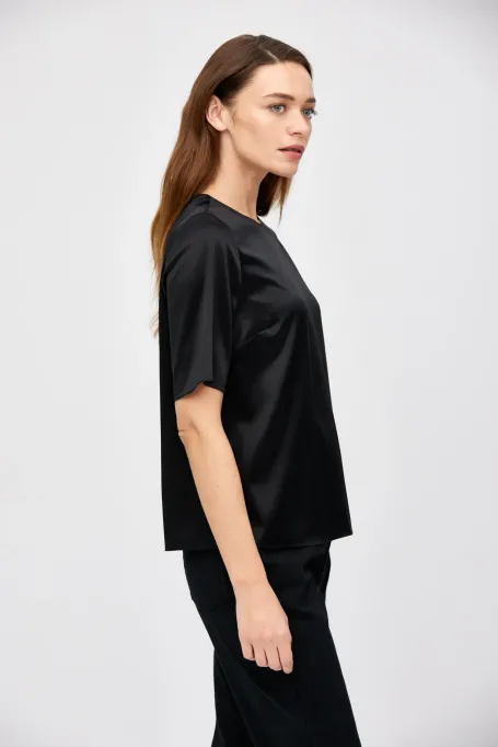 Bluză neagră din mătase