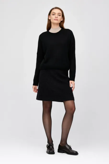 Pulover negru din cașmir și mătase - Patrizia Aryton