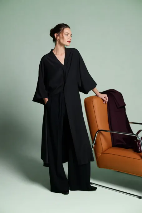 Rochie neagră din mătase - Patrizia Aryton