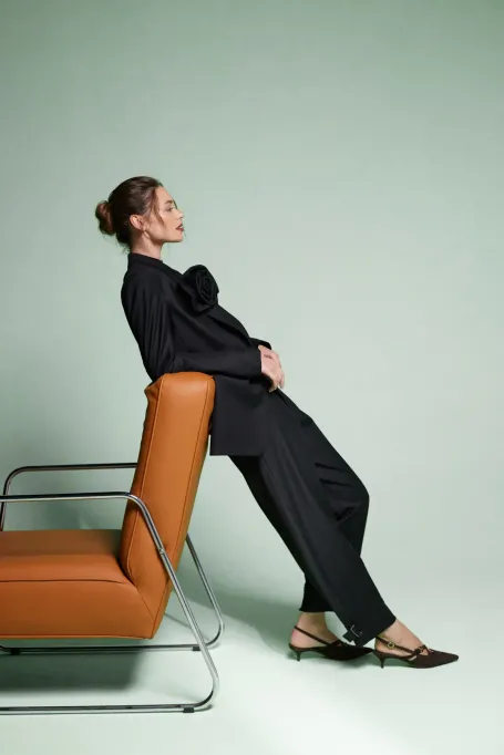 Sacou din lână cu umeri largi pentru costum - Patrizia Aryton