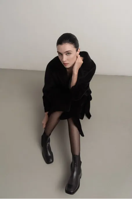 Cizme negre din piele - Patrizia Aryton