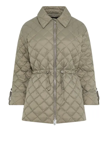 Geacă verde din puf cu guler - Patrizia Aryton