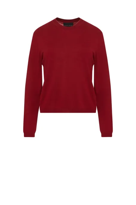 Bluză roșie din lână merinos - Patrizia Aryton