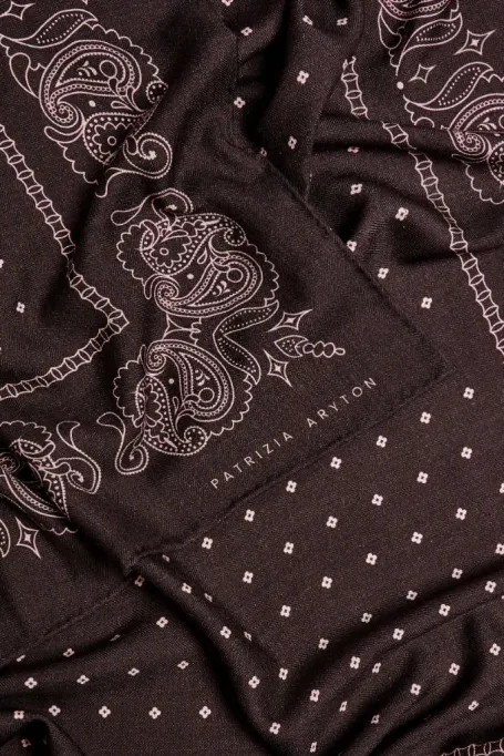 Eșarfă din lână și mătase