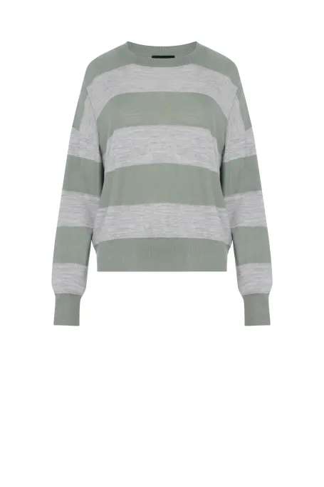 Bluză în dungi cu cașmir și mătase - Patrizia Aryton