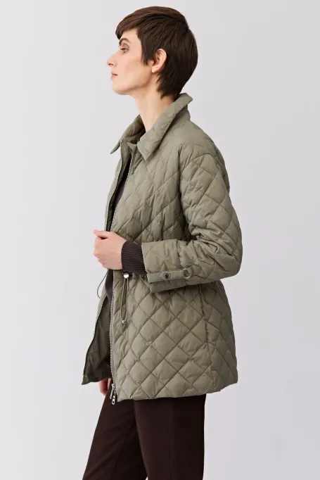 Geacă verde din puf cu guler - Patrizia Aryton