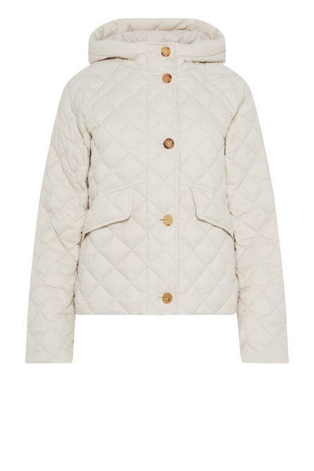 Geacă scurtă bej din puf cu glugă - Patrizia Aryton