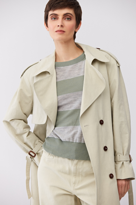 Bluză în dungi cu cașmir și mătase - Patrizia Aryton