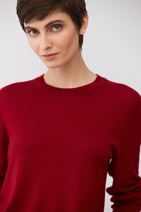Bluză roșie din lână merinos - Patrizia Aryton