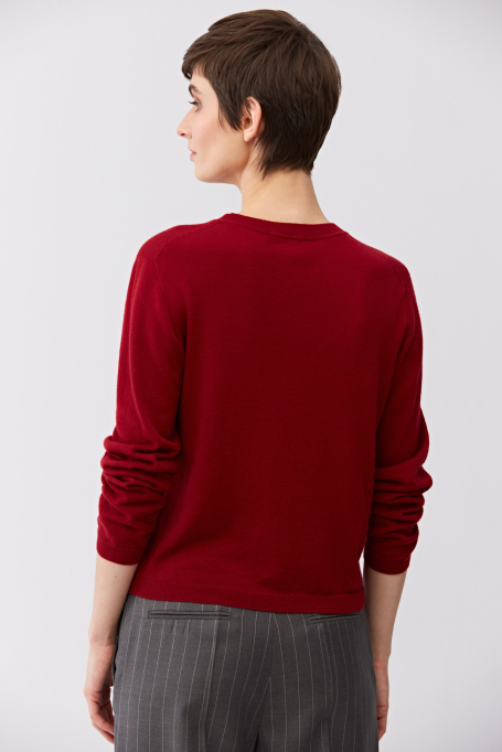 Bluză roșie din lână merinos - Patrizia Aryton