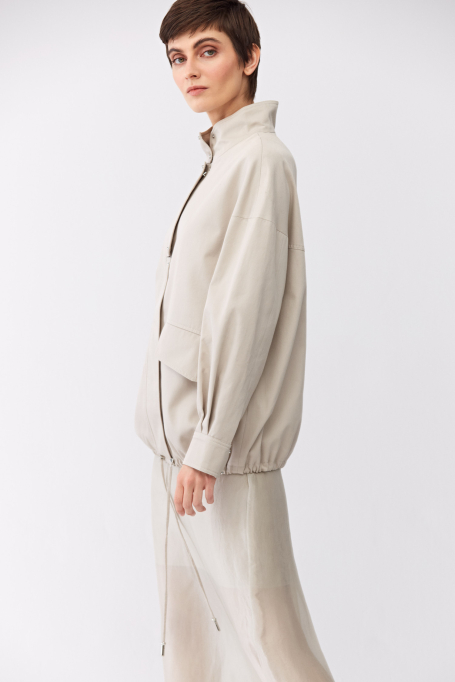 Fustă transparentă cu adaos de mătase