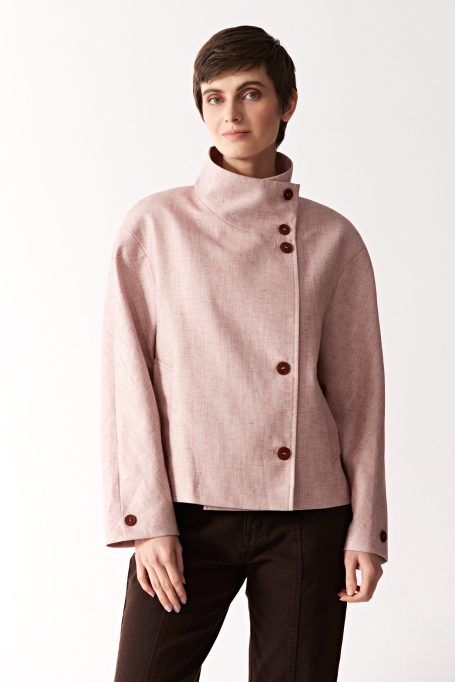 Geacă cu guler tip stând