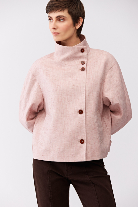 Geacă cu guler tip stând