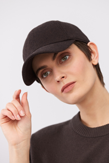 Șapcă cu cozoroc cu adaos de cașmir