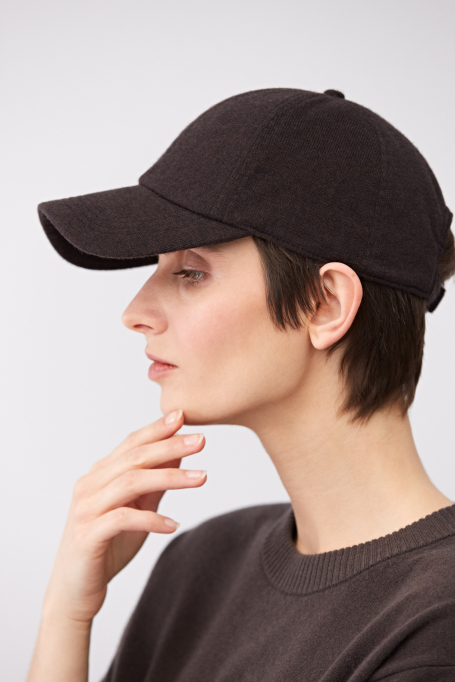 Șapcă cu cozoroc cu adaos de cașmir