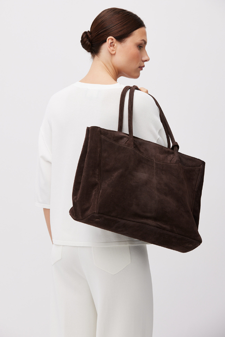 Bluză albă din tricot cu decolteu rotund