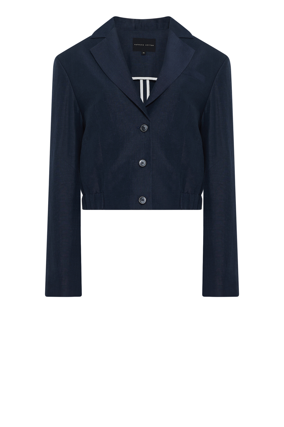 Sacou bleumarin cu un rând de nasturi din lână și in Sacou bleumarin cu un rând de nasturi din lână și in