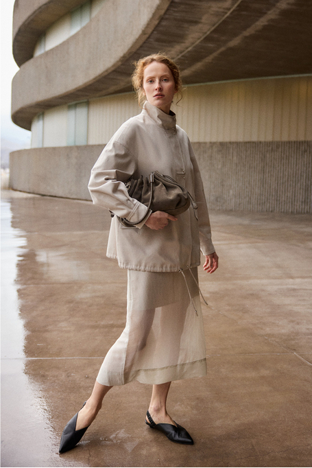 Fustă transparentă cu adaos de mătase - Patrizia Aryton