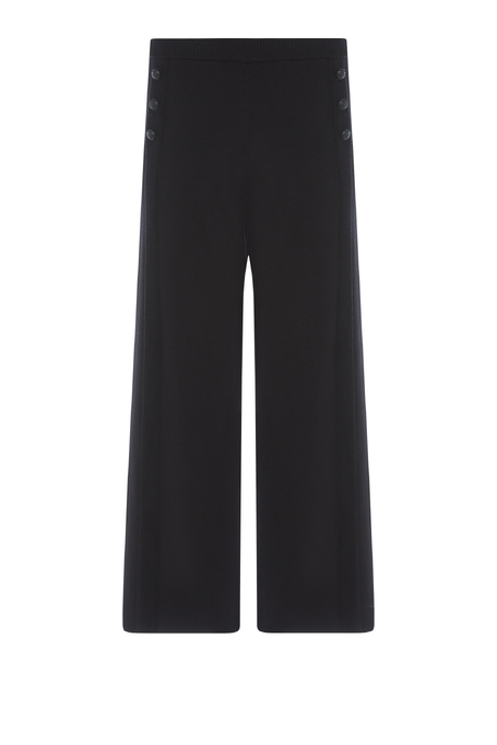 Pantaloni culotte negri din tricot