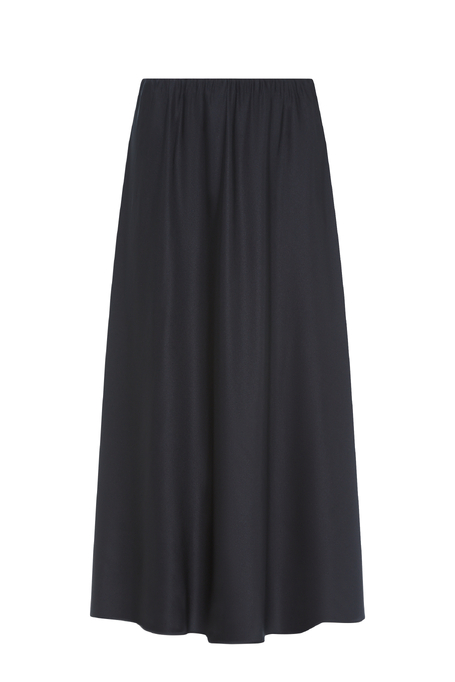 Fustă midi neagră din mătase
