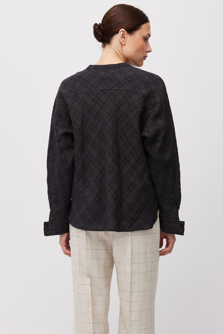 Bluză din in în carouri