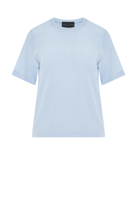 Bluză albastră Brigette cu mătase albastru