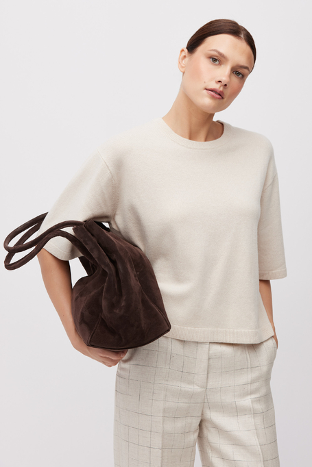 Bluză gri din lână merinos