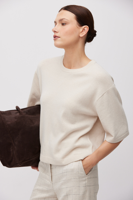 Bluză gri din lână merinos