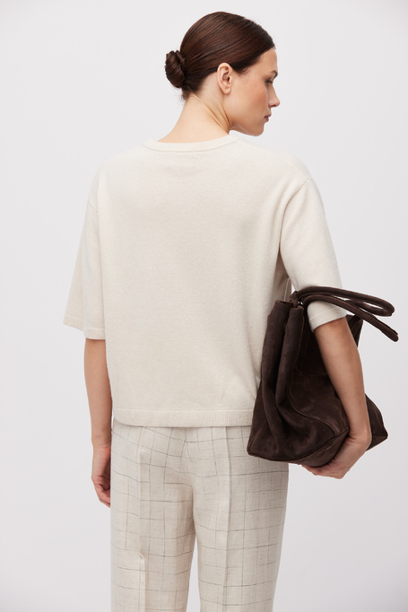 Bluză gri din lână merinos