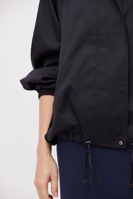 Jachetă bomber neagră cu mătase