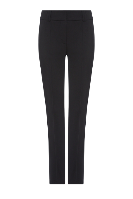 Pantaloni negri cu picior îngust negru