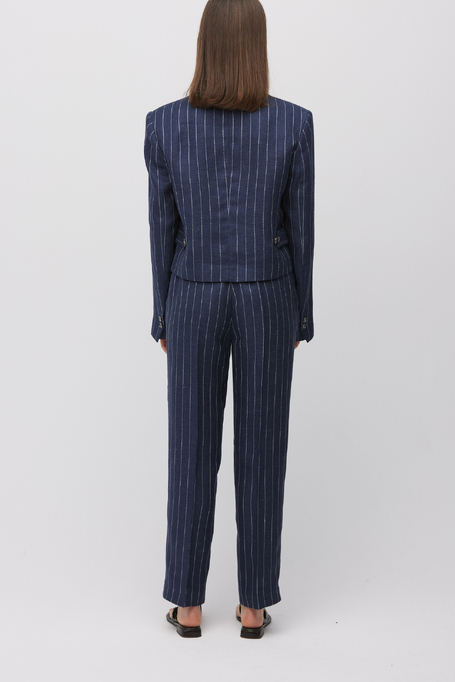 Sacou bleumarin în dungi tenis marină