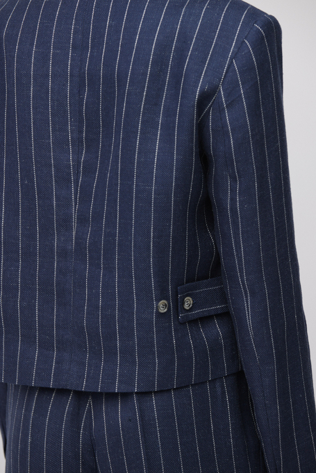 Sacou bleumarin în dungi tenis marină