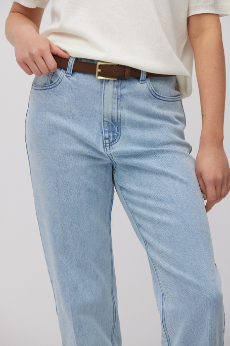 Jeans bleumarin cu talie înaltă marină