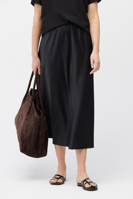Fustă midi neagră din mătase - Patrizia Aryton