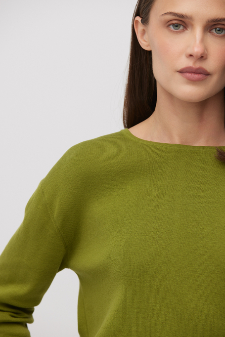 Bluză verde din bumbac și mătase - Patrizia Aryton