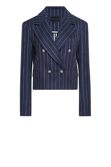 Sacou bleumarin în dungi tenis - Patrizia Aryton