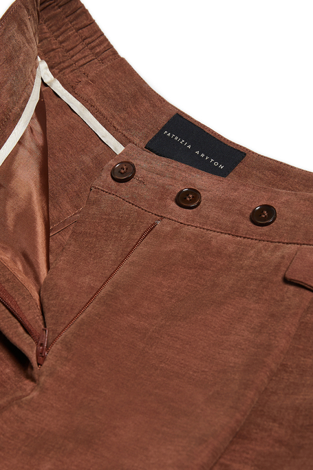 Pantaloni largi din amestec de in și lyocell - Patrizia Aryton