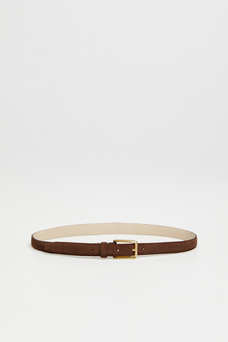 Curea maro din piele întoarsă