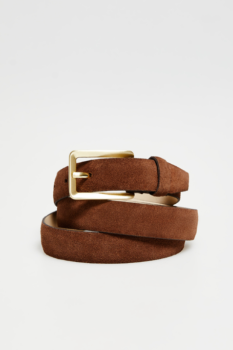 Curea maro din piele întoarsă