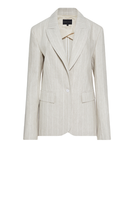 Sacou bej din bumbac și in cu dungi tenis Sacou bej din bumbac și in cu dungi tenis