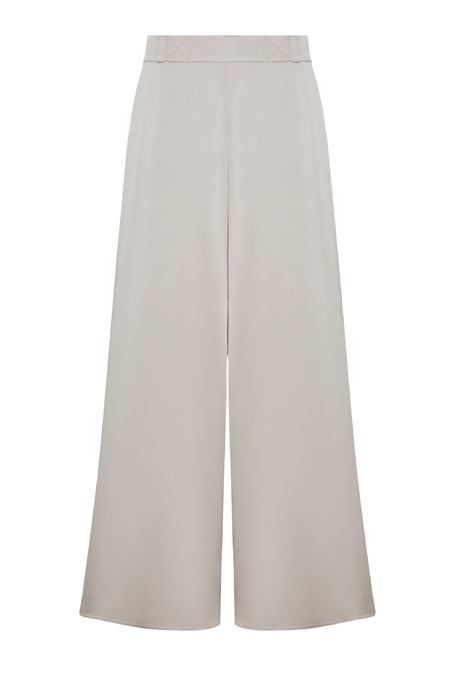 Pantaloni bej cu croială largă