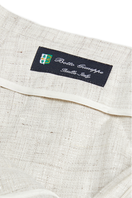 Pantaloni bej largi pentru costum