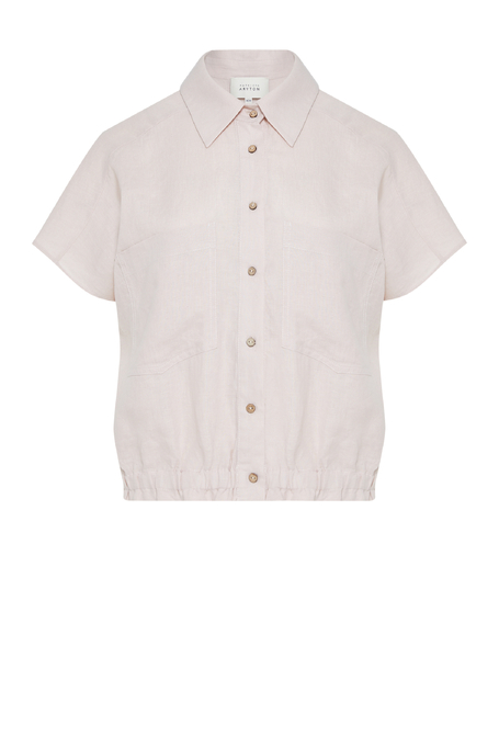 Bluză din in în roz pudrat - Patrizia Aryton