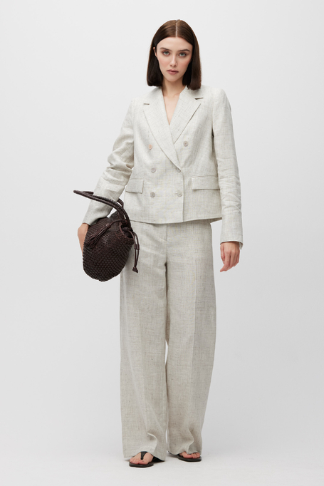 Sacou bej din in pentru costum