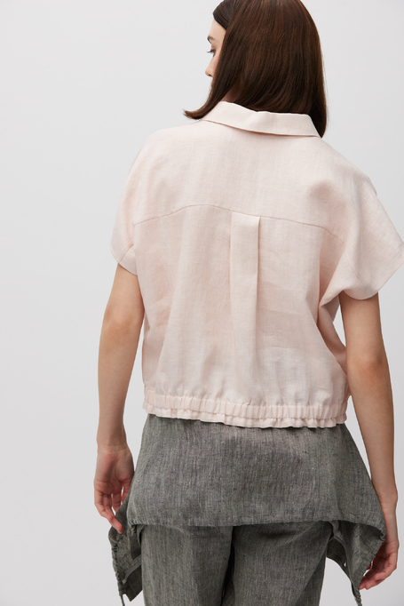 Bluză din in în roz pudrat - Patrizia Aryton