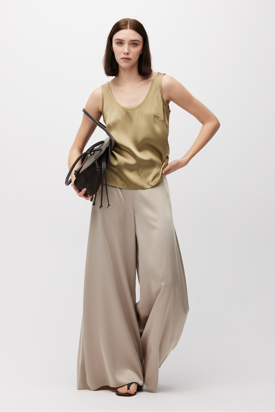 Top verde din mătase Top verde din mătase