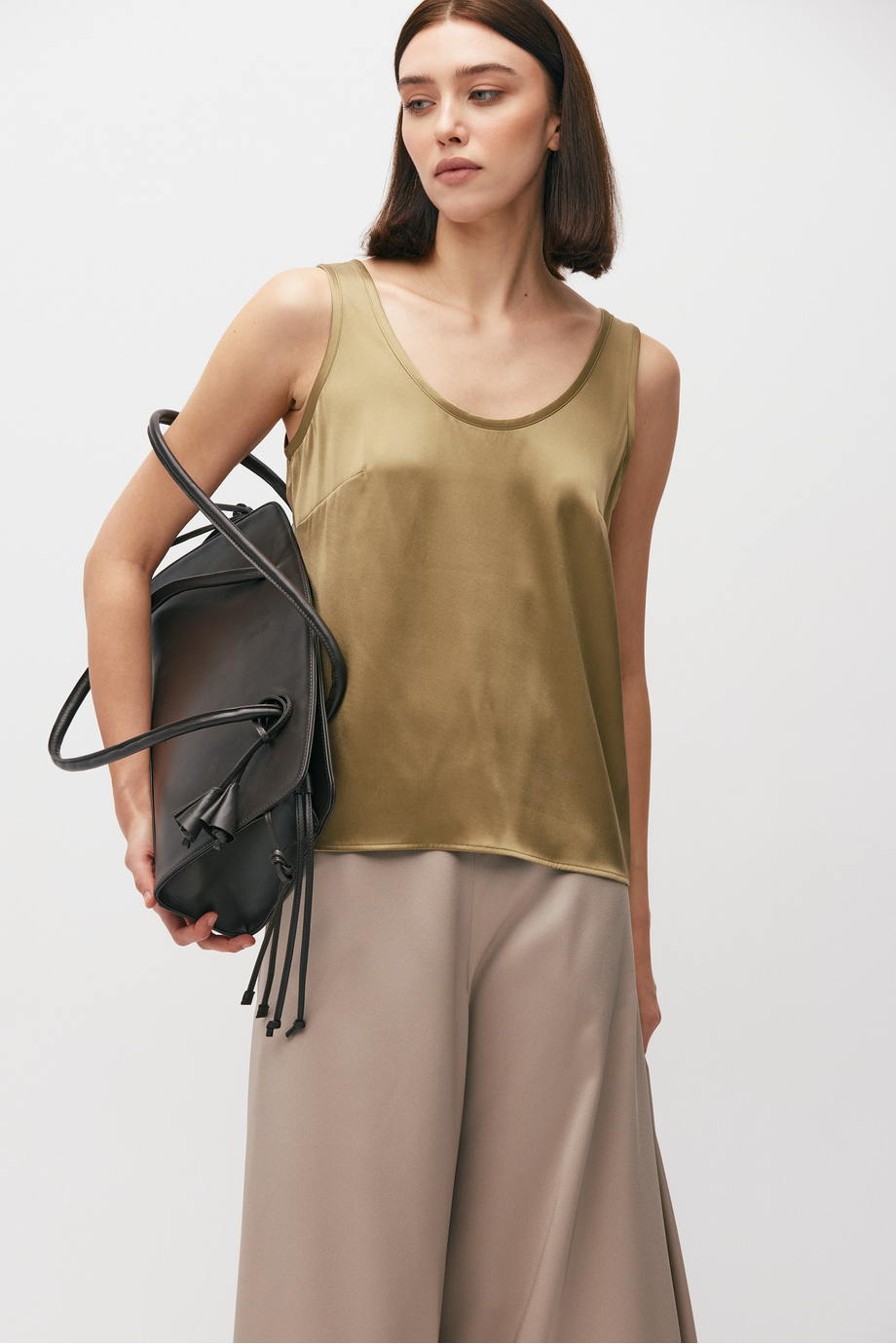 Top verde din mătase Top verde din mătase